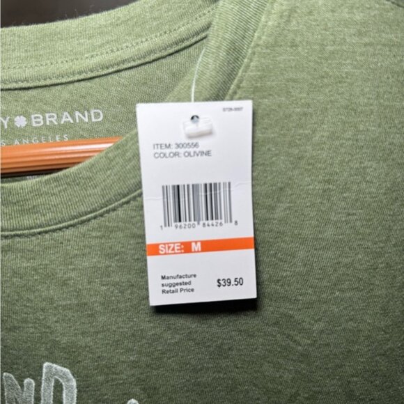 Lucky Brand Green Crew Neck Tee with Graphic Design, in Women’s Size Medium - Picture 9 of 9